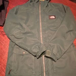 North face green coat